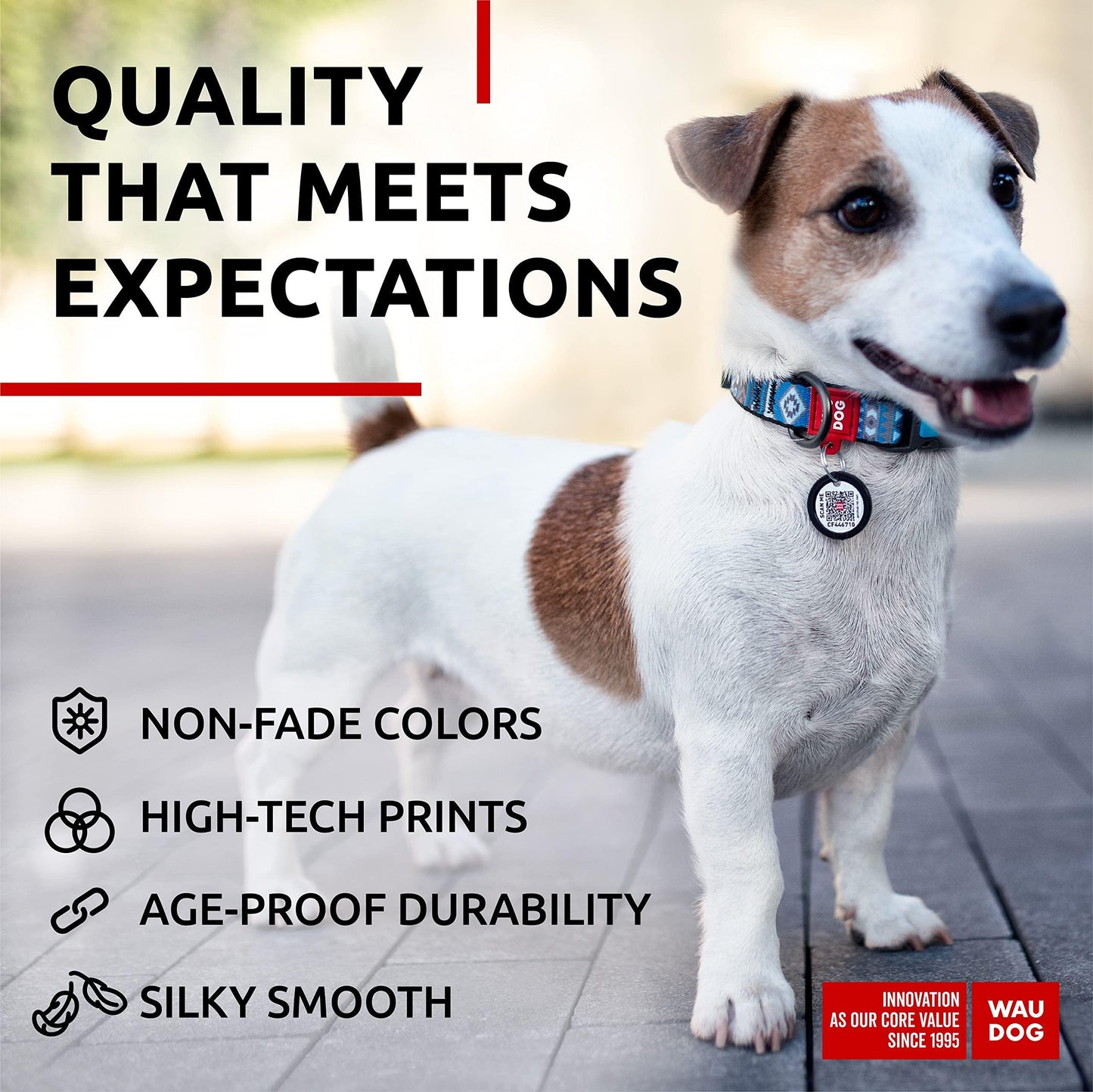 Nylon Dog Collar   Adjustable Dog Collar for Large Dogs Small & Medium Dogs   Breakaway Puppy Collars for Large Breed Dogs   Boy & Girl Dog Collars with Durable Plastic Buckle and QR Dog Tag