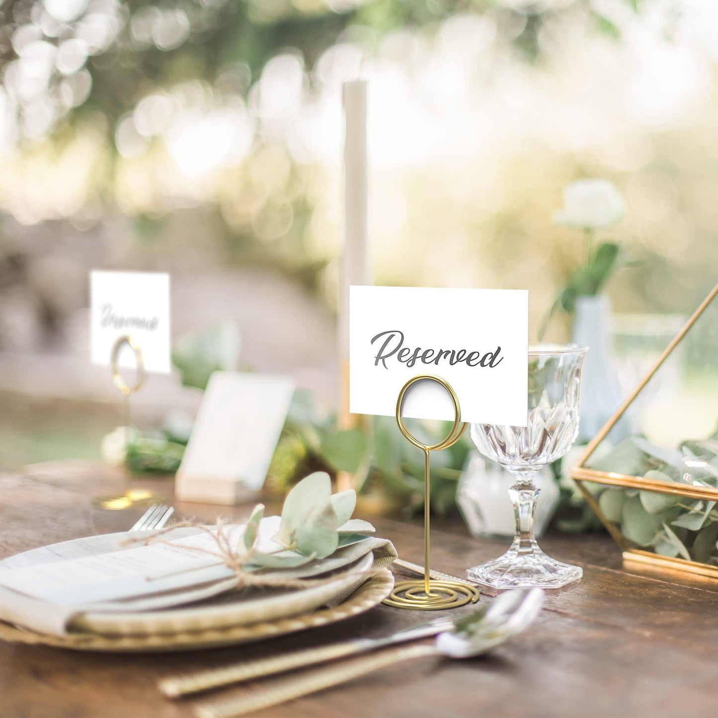10 Pack Silver Reserved Table Signs for Wedding Party Restaurant   Reserved Signs for Wedding   Double Sided Reserved Table Signs   Silver Reserved Signs for Tables   Silver Tent Reservation Cards