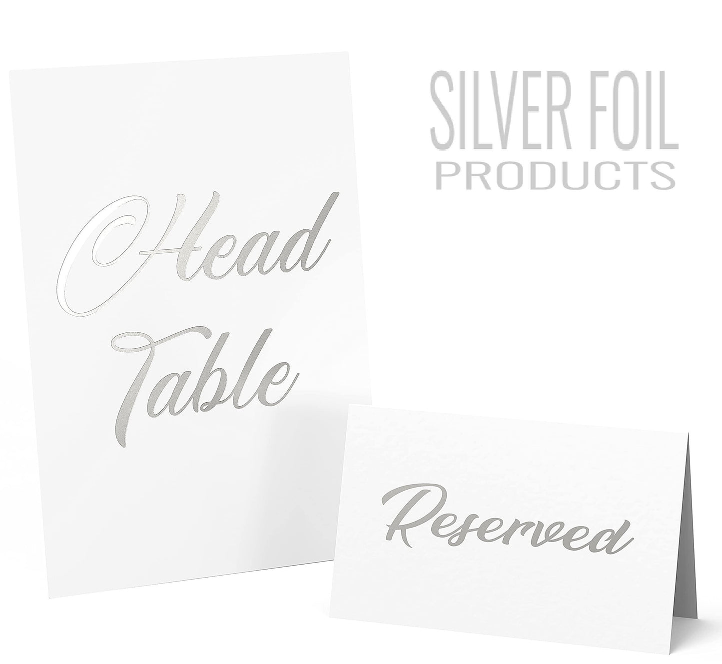 10 Pack Silver Reserved Table Signs for Wedding Party Restaurant   Reserved Signs for Wedding   Double Sided Reserved Table Signs   Silver Reserved Signs for Tables   Silver Tent Reservation Cards