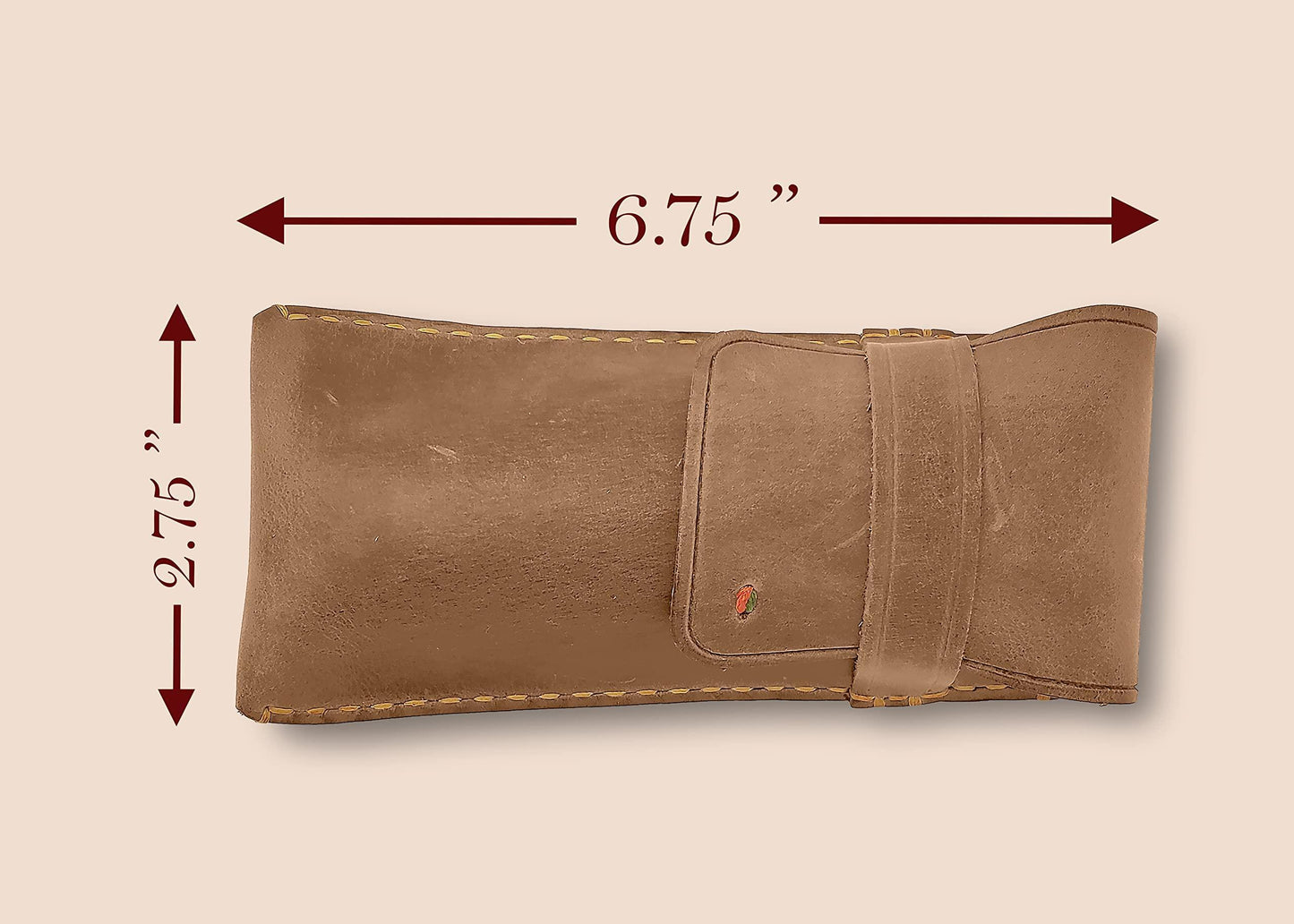 Leather Eyeglass Case  Genuine Leather Protects Sunglasses Eyeglasses Pouch Reading Glasses Protective Holder