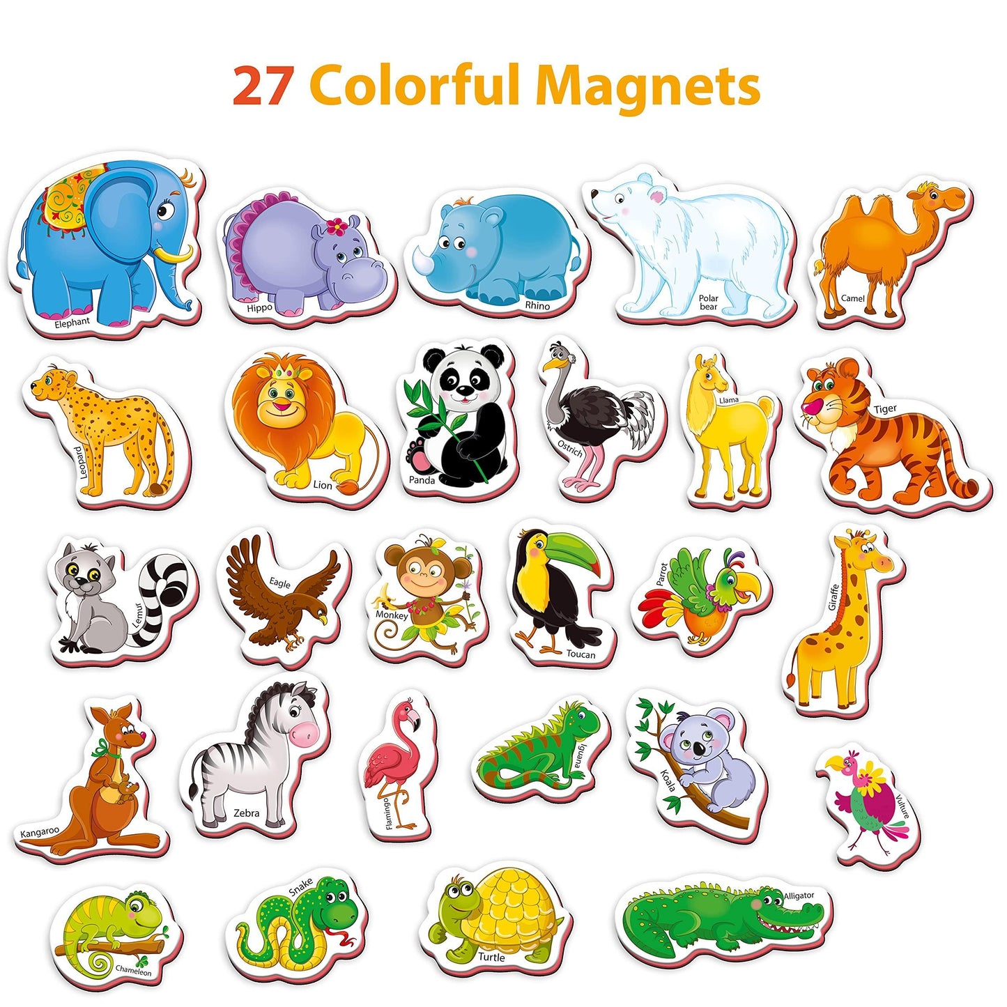 27 Fridge Magnets for Toddlers – Refrigerator Magnets for Toddlers 1 3   Kids Magnets for Fridge   Animal Baby Magnets   Refrigerator Magnets for Kids