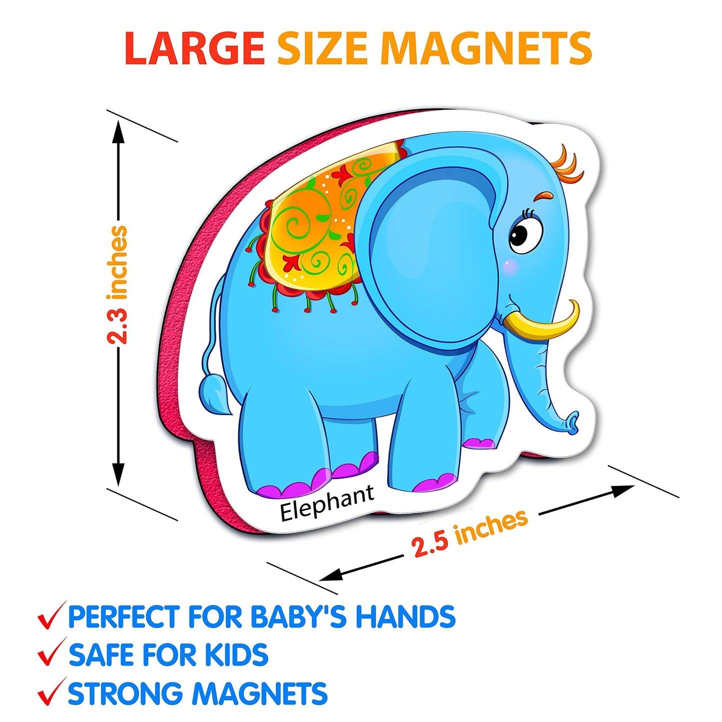 27 Fridge Magnets for Toddlers – Refrigerator Magnets for Toddlers 1 3   Kids Magnets for Fridge   Animal Baby Magnets   Refrigerator Magnets for Kids