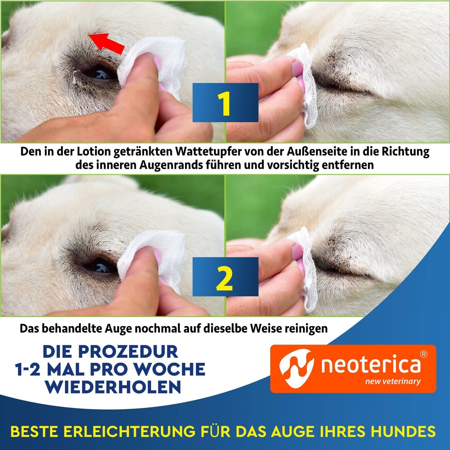 Cat & Dog Eye Wash Drops & Tear Stain Remover Cleaner | Eye Infection Treatment Helps Prevent Pink Eye Relief Allergies Symptoms Runny Dry Eyes   Safe for Small Animals