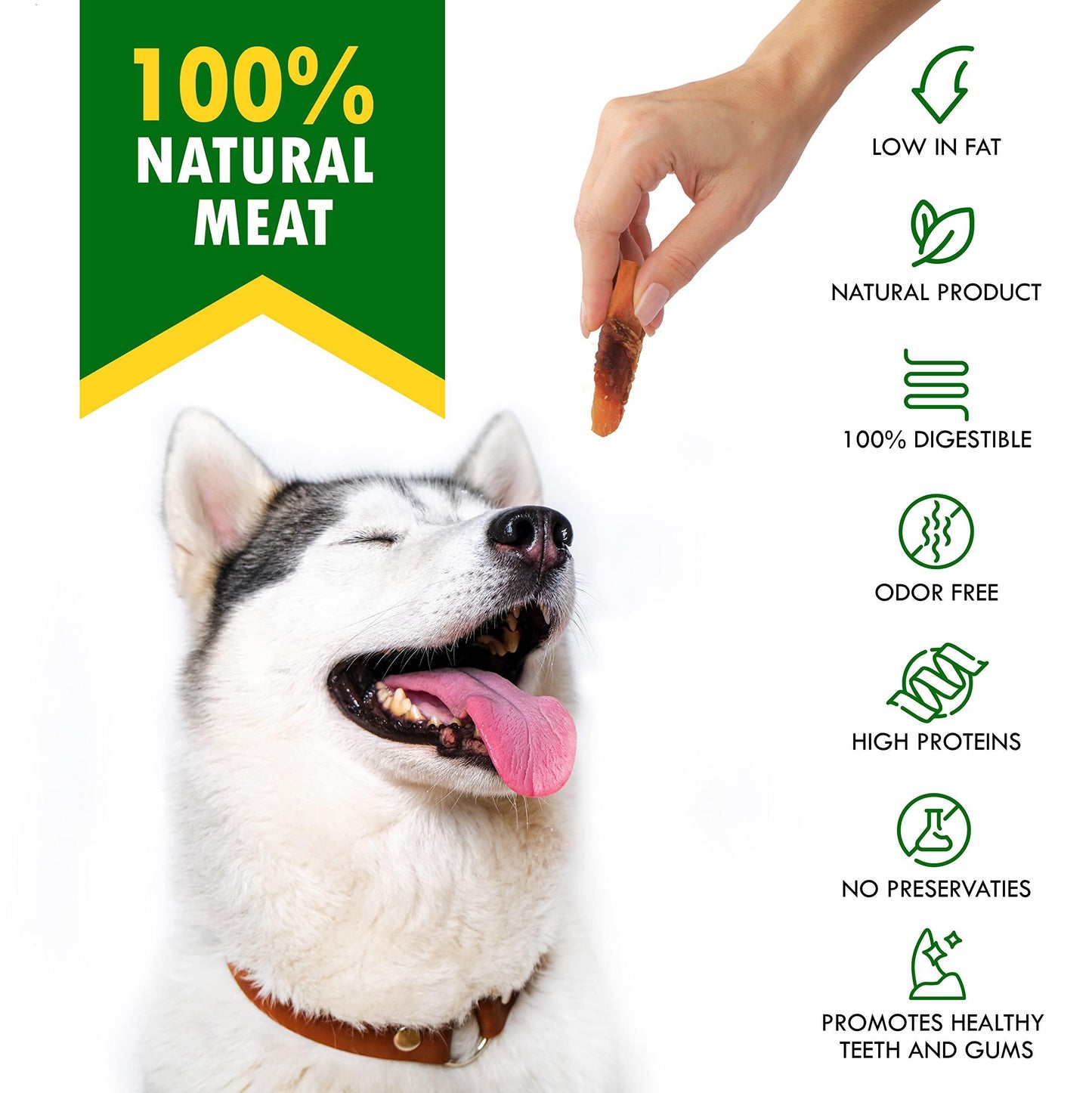 Dog Sweet Potato Wrapped with Chicken & Pet Natural Chew Treats   Grain Free Organic Meat & Human Grade Dried Snacks in Bulk   Best Twists for Training Small & Large Dogs   Made for USA (Sweet Potato)