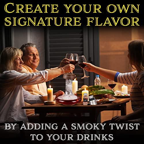 2in1 Decanter Set  Wooden Smoker  Wine Aerator  60 fl oz Glass Decanter  Scotch Bourbon Red Wine Handmade Decanter Set  Gift for Men (Torch not included)