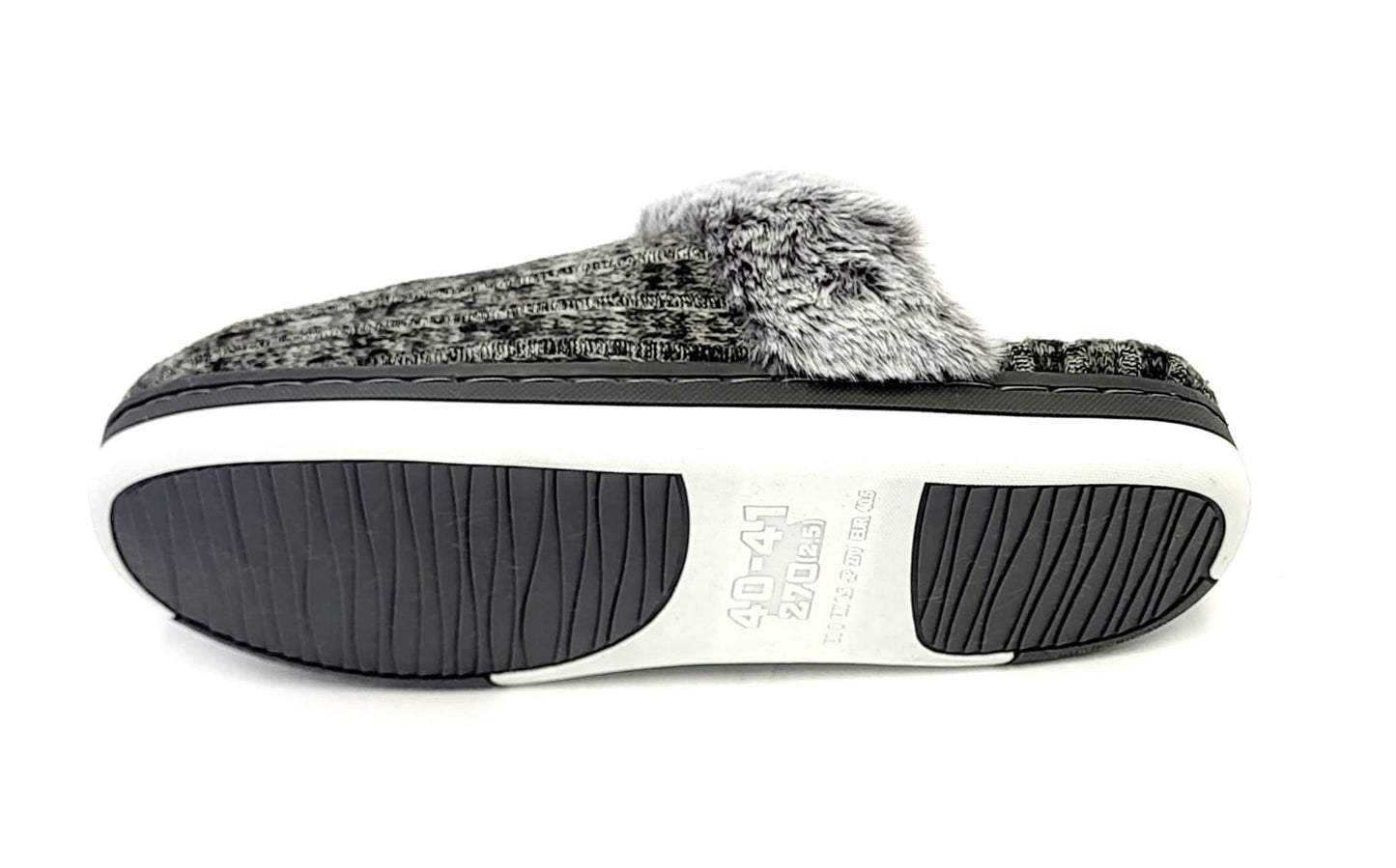 Men's Slippers Faux Fur Comfort House Shoes Slippers Gray Color 9.5 US size