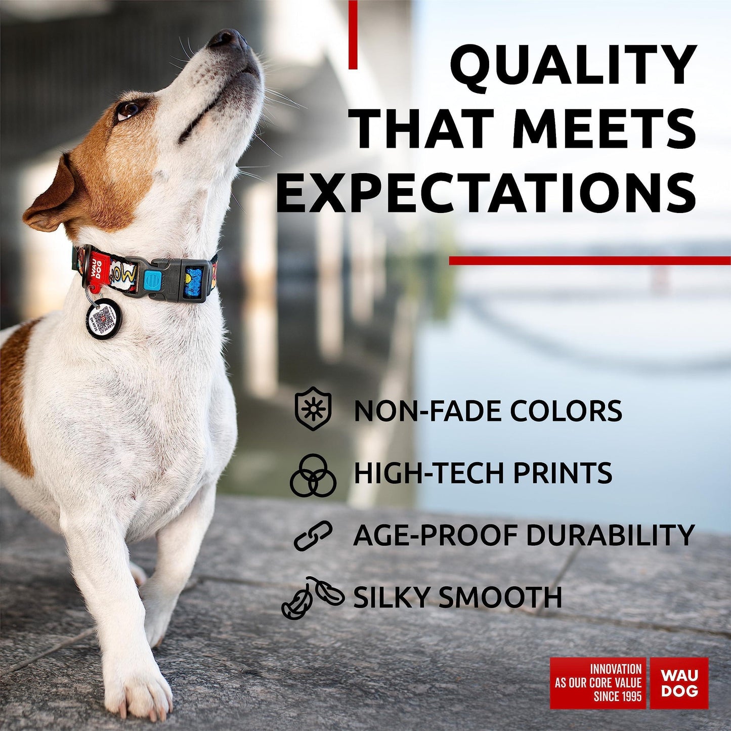 Nylon Dog Collar   Adjustable Dog Collar for Large Dogs Small & Medium Dogs   Breakaway Puppy Collars for Large Breed Dogs   Boy & Girl Dog Collars with Durable Plastic Buckle and QR Dog Tag