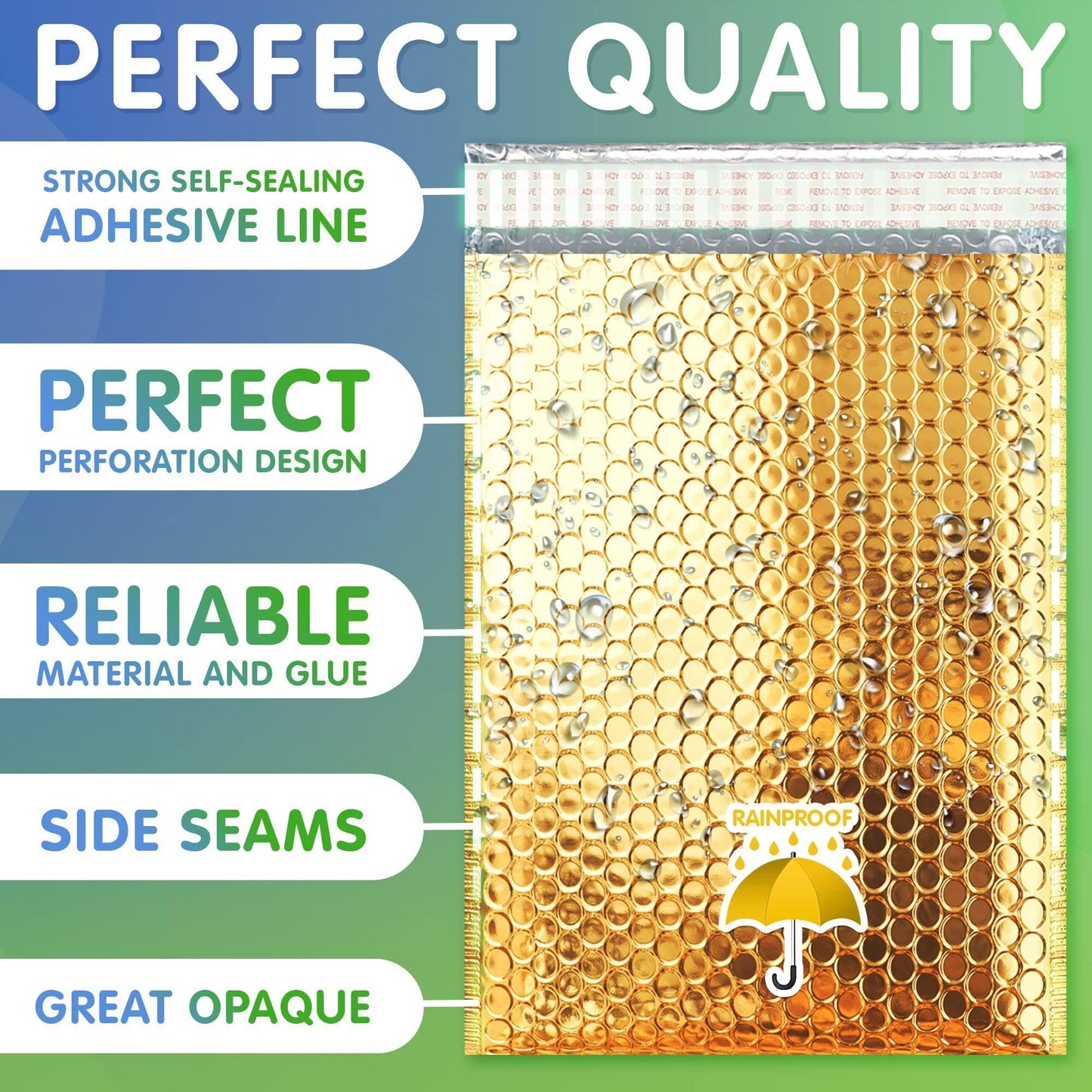 AMZ Gold Metallic Bubble Mailers 6 x 9 Pack of 25 Poly Bubble Mailers 6x9 Gold Envelopes Bubble Padded Metallized Bubble Mailer Stylish Cute Bubble Mailers Shiny Gold Poly Mailers