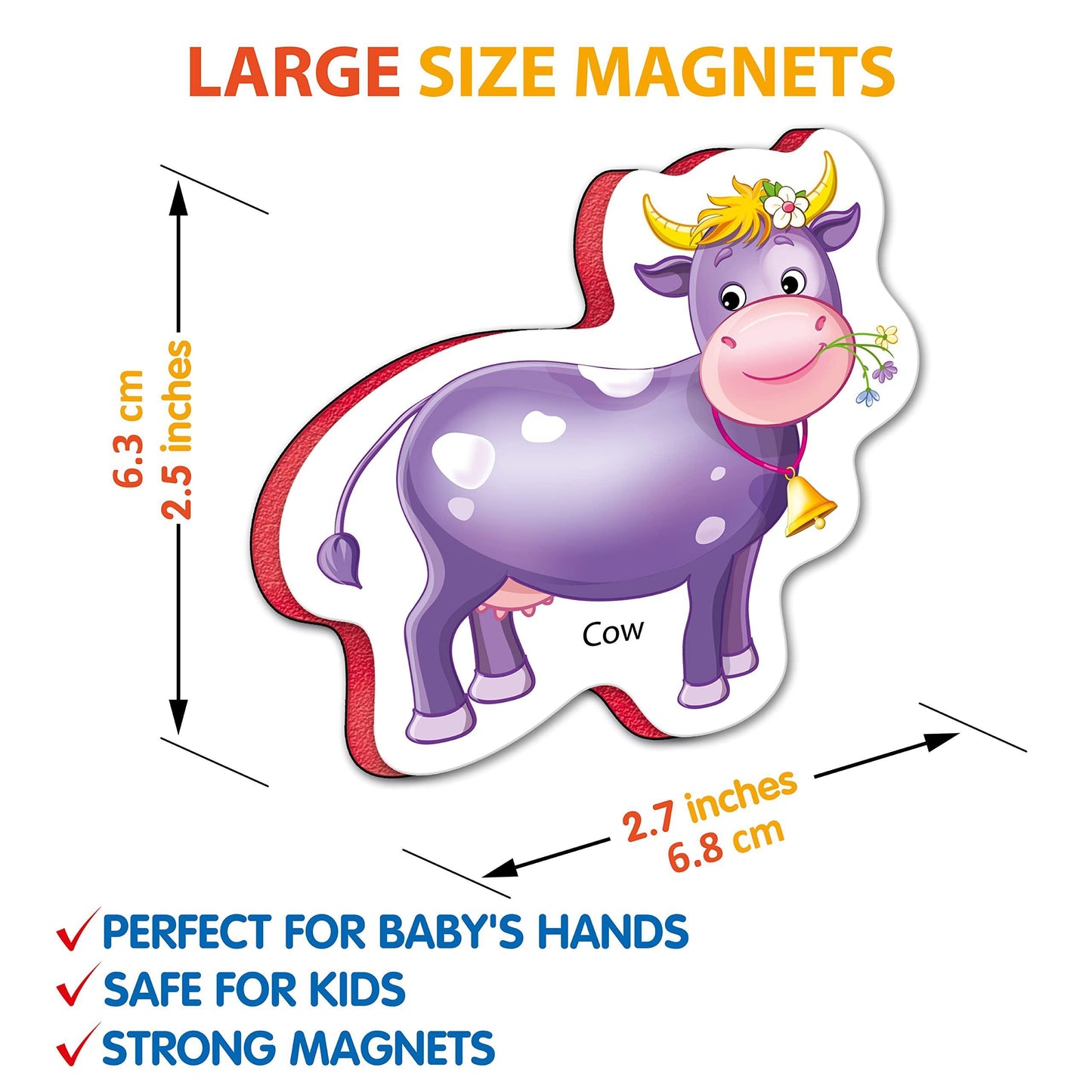27 Foam Fridge Magnets for Toddlers 1 3   Large Toddler Magnets – Fridge Magnets for Kids   Refrigerator Magnets for Kids – Baby Magnets   Animal Magnets for Kids on Fridge