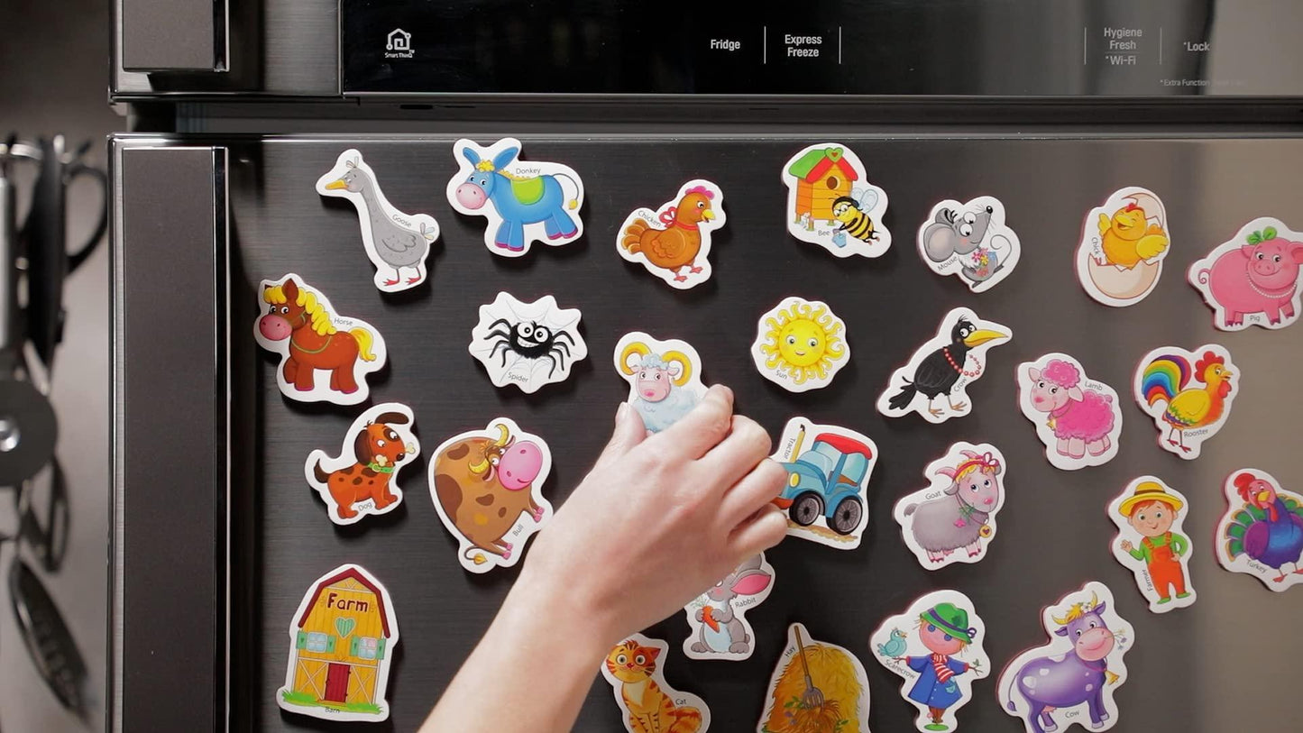 27 Foam Fridge Magnets for Toddlers 1 3   Large Toddler Magnets – Fridge Magnets for Kids   Refrigerator Magnets for Kids – Baby Magnets   Animal Magnets for Kids on Fridge