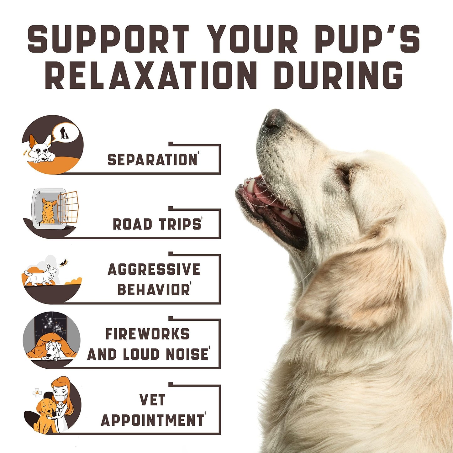 Natural Calming Chews for Dogs with Hemp Oil and Valerian Root   Aid during Fireworks Thunderstorms Separation   Hip and Joint Health   Duck Flavored Dog Calming Treats for All Breeds 180 Chews