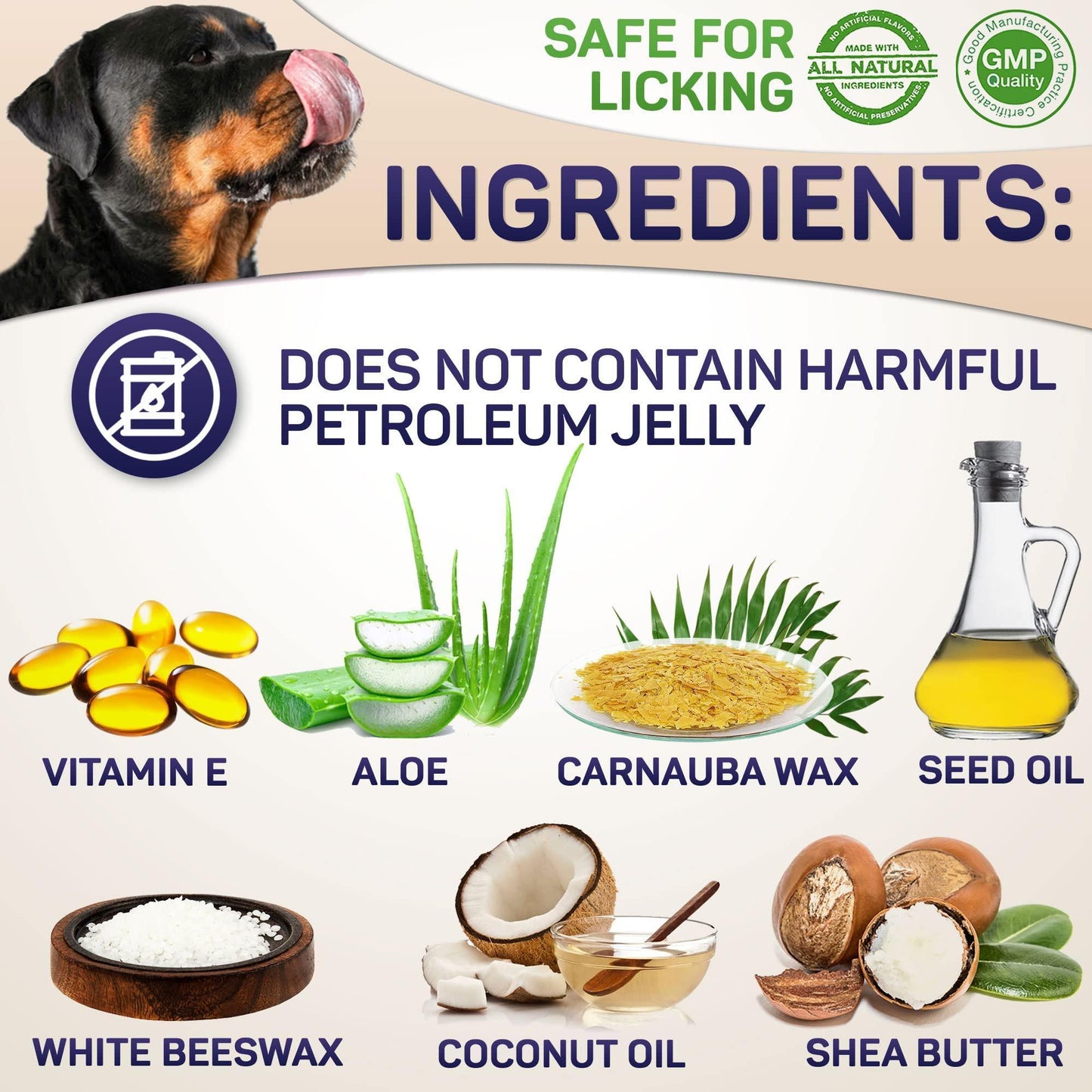 Natural Dog Paw Balm Dog Paw Protection for Hot Pavement Dog Paw Wax for Dry Paws & Nose Canine Paw Moisturizer for Cracked Paws Cream Butter for Cat Dogs Paw Protectors Paw Pad Lotion