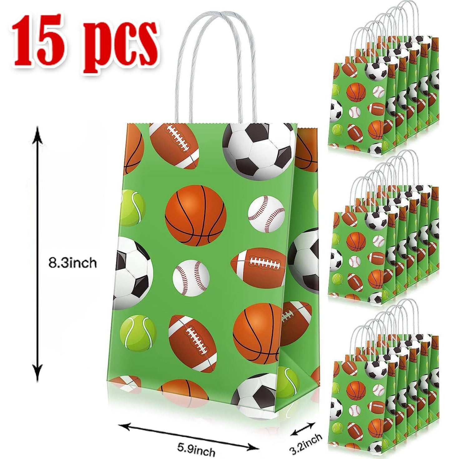 210 Pcs Sports Party Favors for Kids with Golden Winner Awards Medals Wristbands Mini Foam Balls Treat Bags Waterproof Stickers for Basketball Football Baseball Soccer Tennis for Party Classroom Prizes (210)