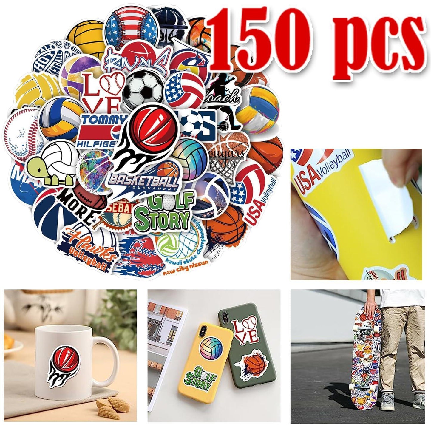 210 Pcs Sports Party Favors for Kids with Golden Winner Awards Medals Wristbands Mini Foam Balls Treat Bags Waterproof Stickers for Basketball Football Baseball Soccer Tennis for Party Classroom Prizes (210)