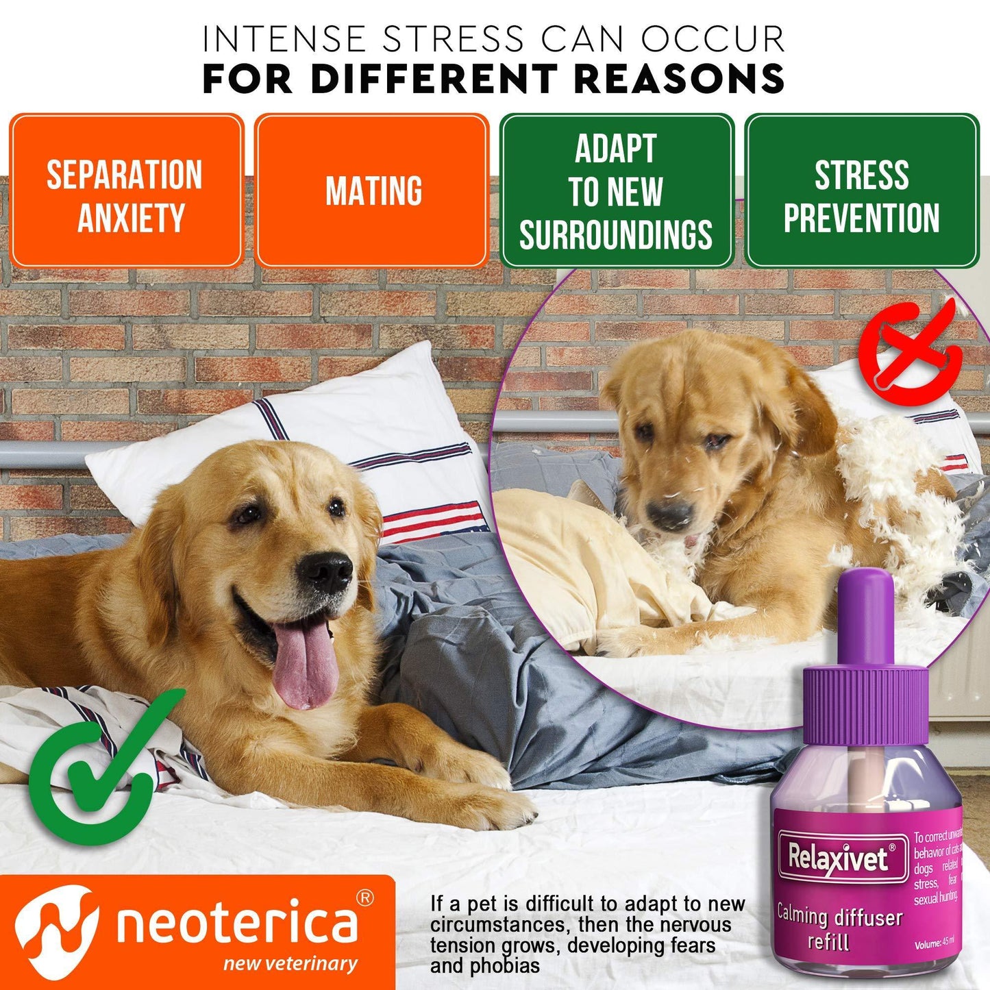 Calming Diffuser Kit for Dogs & Puppy   Pet Separation Anxiety Relief & Calm Pheromones Plug   Anti Stress Treatment Help with Fireworks Aggression Fighting & Other Problematic Behaviors