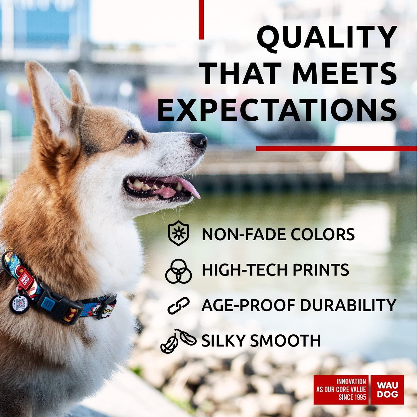 Nylon Dog Collar   Adjustable Dog Collar for Large Dogs Small & Medium Dogs   Breakaway Puppy Collars for Large Breed Dogs   Boy & Girl Dog Collars with Durable Plastic Buckle and QR Dog Tag