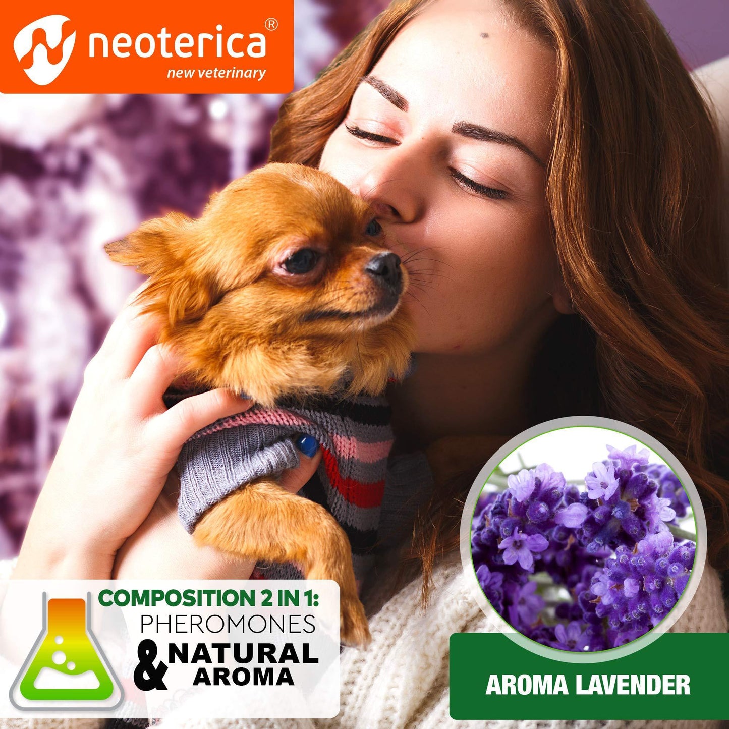 Relaxivet Natural Cat Calming Pheromone Diffuser   Improved No Stress Formula   Anti Anxiety Treatment #1 for Cats and Dogs with a Long Lasting Calming Effect