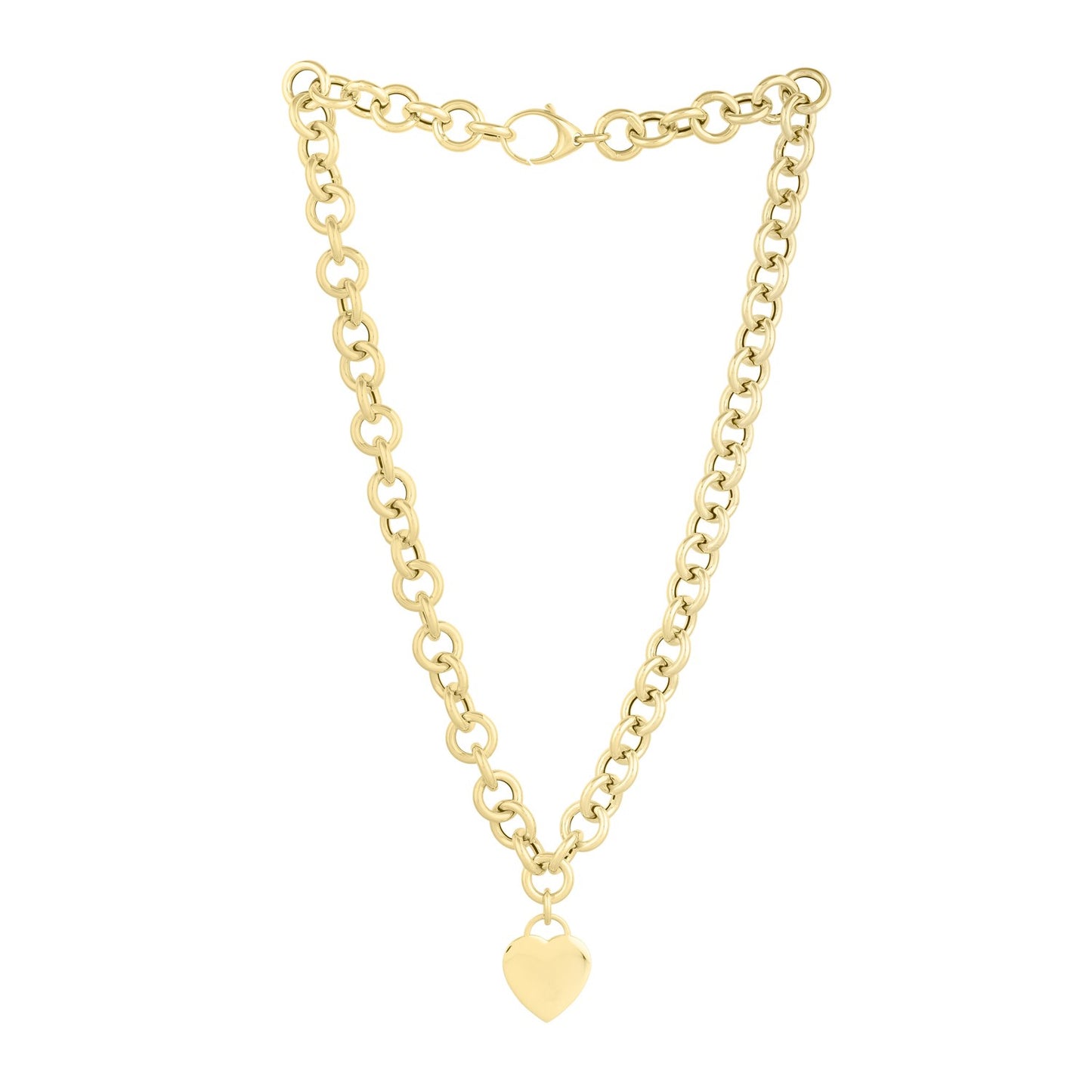14k Yellow Gold Rolo Link Necklace (11.40 mm)