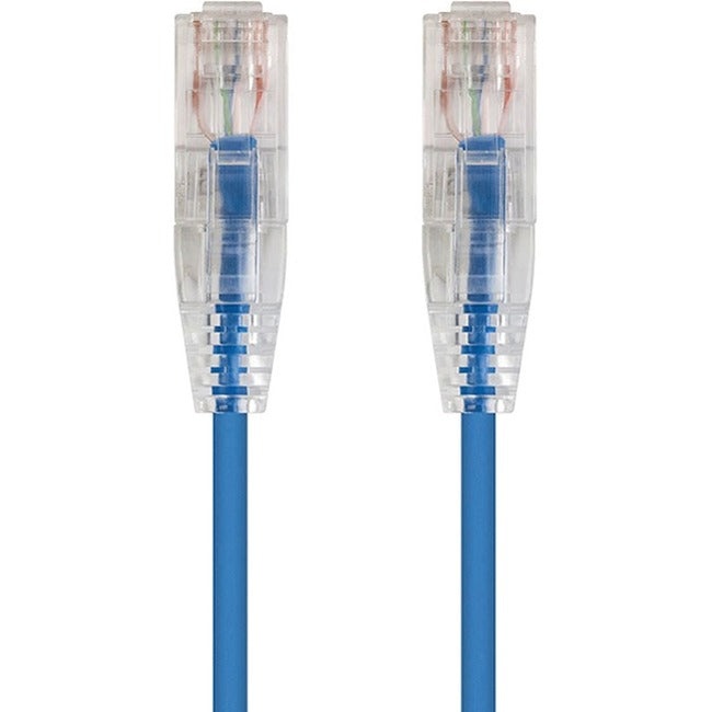 Monoprice SlimRun Cat6 28AWG UTP Ethernet Network Cable, 5ft Blue