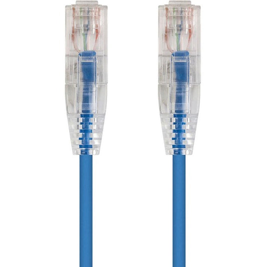 Monoprice SlimRun Cat6 28AWG UTP Ethernet Network Cable, 20ft Blue