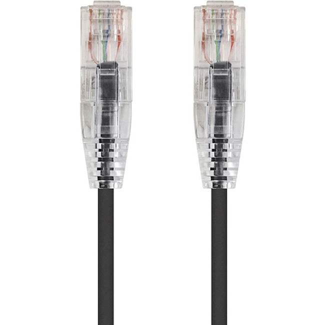 Monoprice SlimRun Cat6 28AWG UTP Ethernet Network Cable, 5ft Black