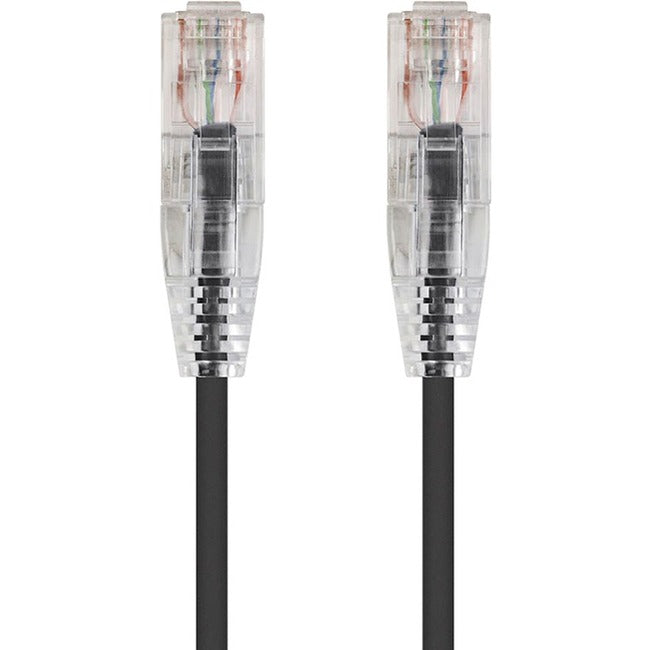 Monoprice SlimRun Cat6 28AWG UTP Ethernet Network Cable, 14ft Black