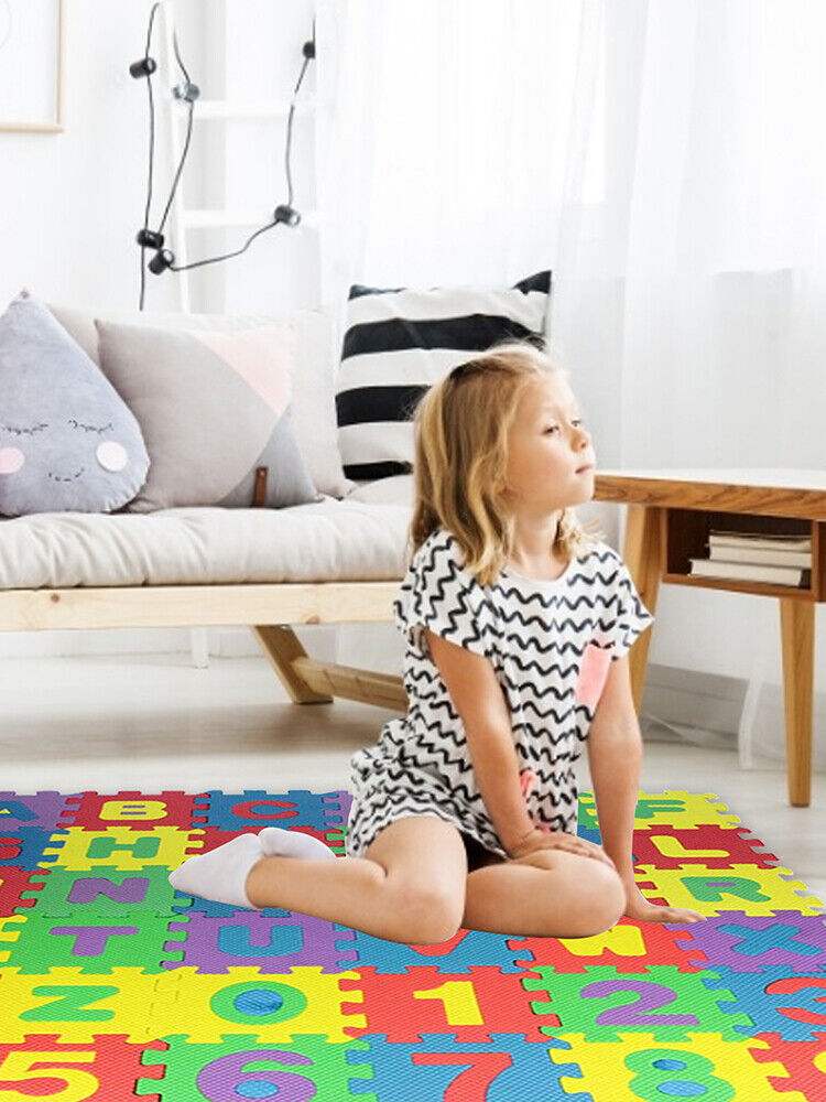 🌟 Transform Playtime with 36Pcs Kids' Soft Foam Play Mat: Interlocking EVA Tiles with Alphabet and Numbers 🎨🔢