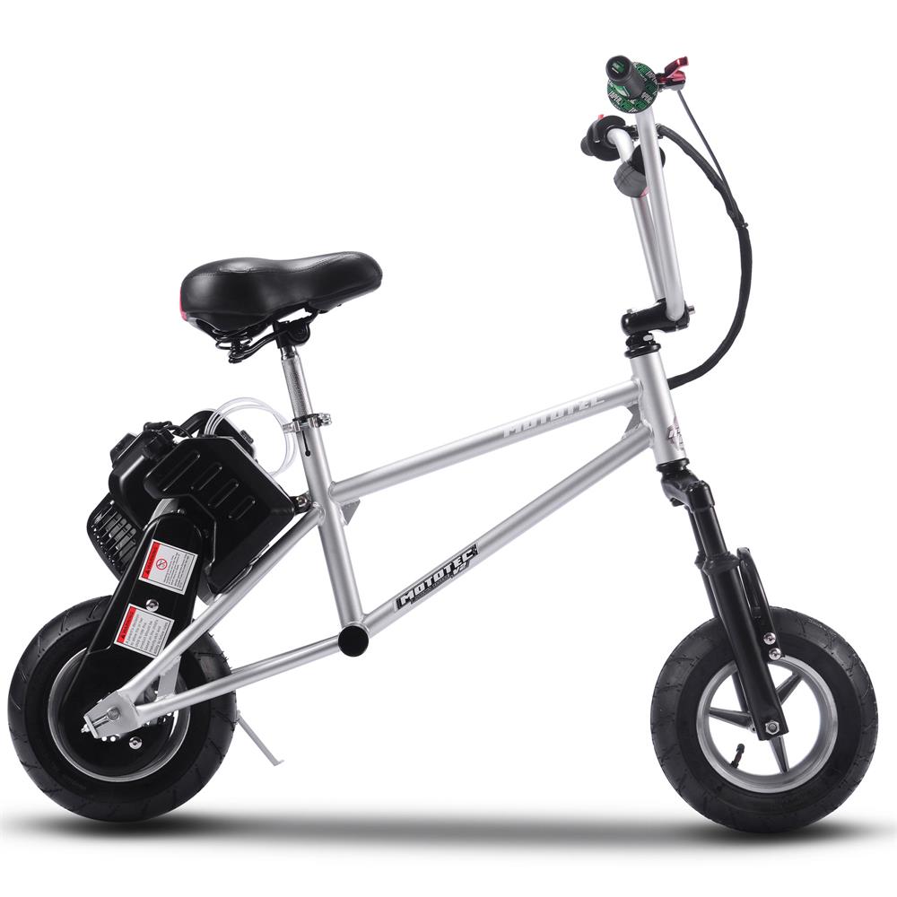 Mototec 49cc Gas Mini Bike V2 Silver