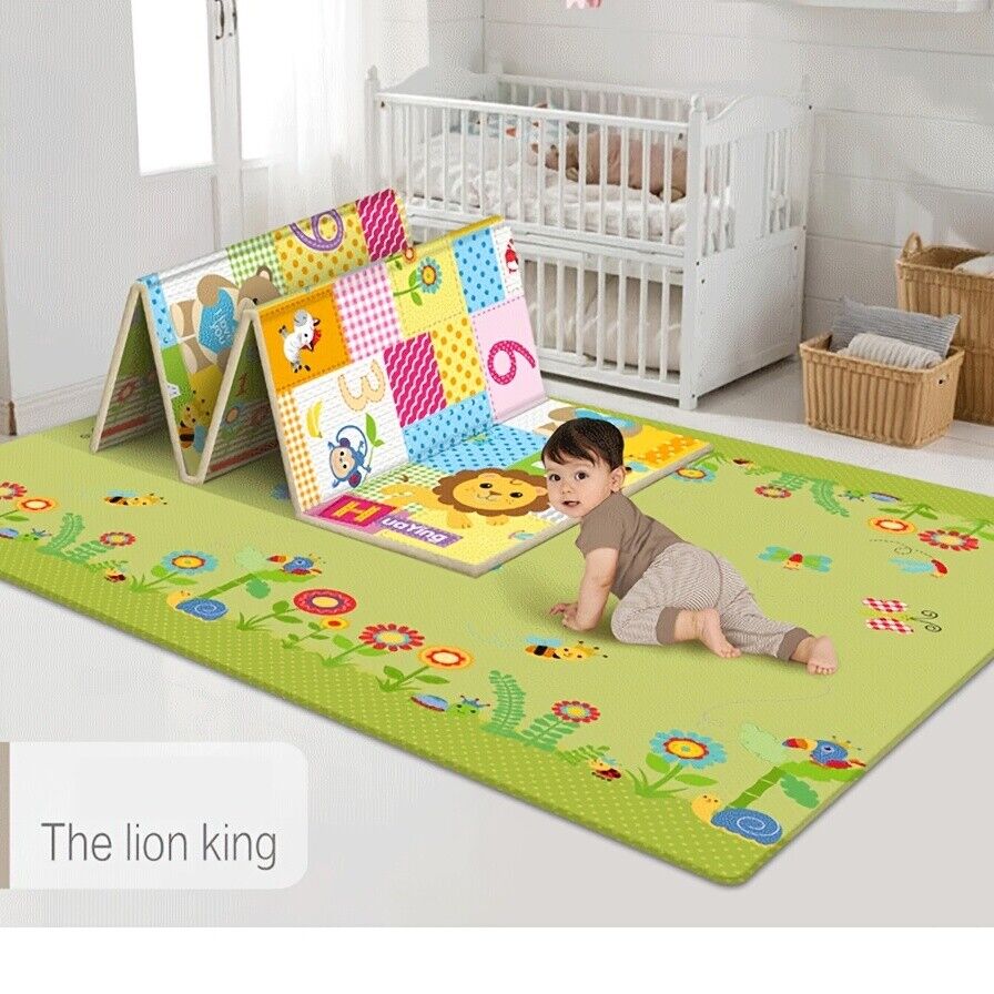 🐻🎨"Create a Magical Wonderland with Funville Baby Play Mat: Foldable, Double-Sided Cartoon Rug for Safe and Stimulating Playtime!" 🌈🎨