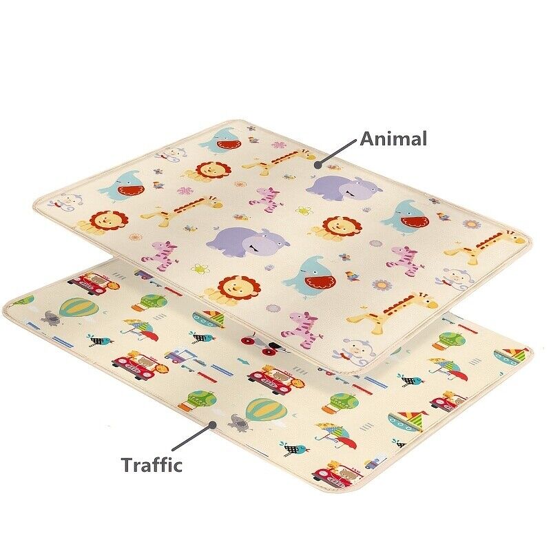 🐻🎨"Create a Magical Wonderland with Funville Baby Play Mat: Foldable, Double-Sided Cartoon Rug for Safe and Stimulating Playtime!" 🌈🎨