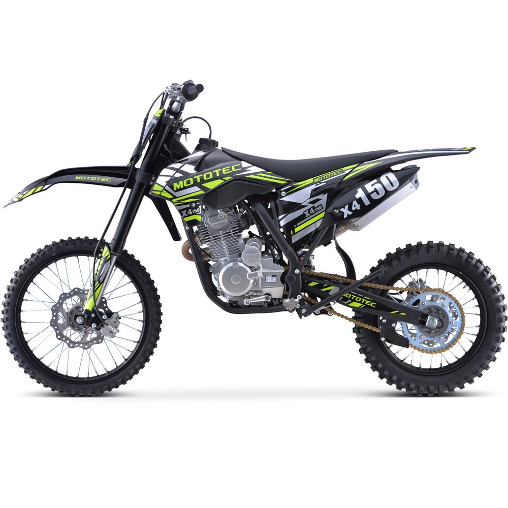 Mototec X4 150cc 4-stroke Gas Dirt Bike Black