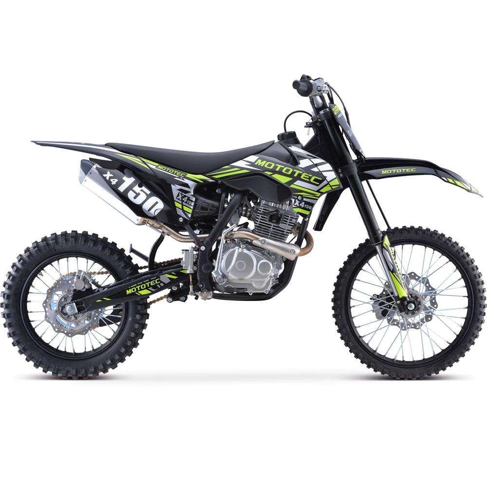 Mototec X4 150cc 4-stroke Gas Dirt Bike Black