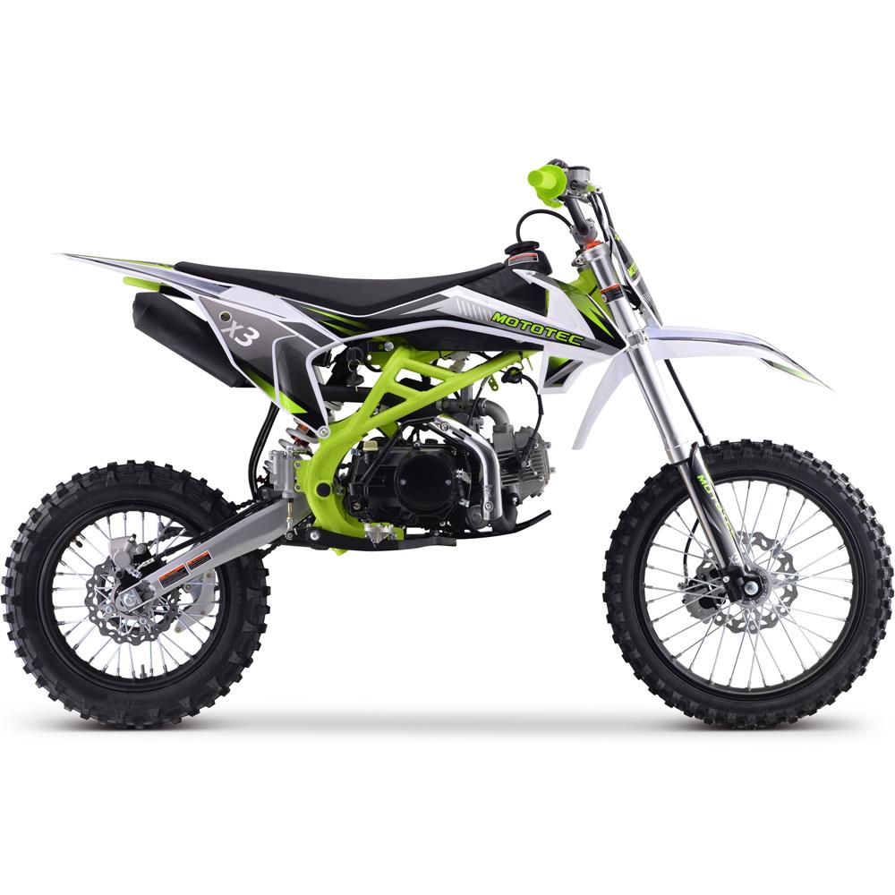 Mototec X3 125cc 4-stroke Gas Dirt Bike Green