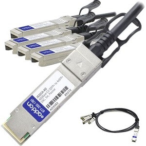 AddOn HP JG331A Compatible TAA Compliant 40GBase-CU QSFP+ to 4xSFP+ Direct Attach Cable (Passive Twinax, 5m)