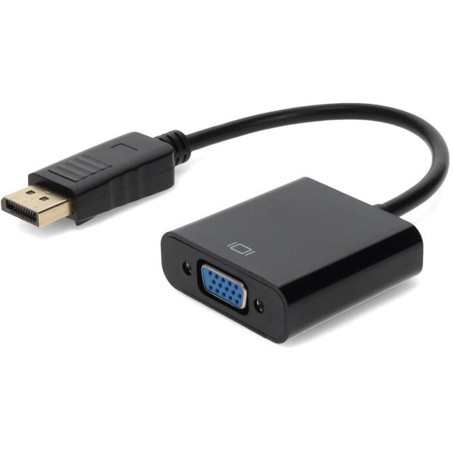 AddOn 8in DisplayPort Male to VGA Female Black Adapter (Requires DP++)