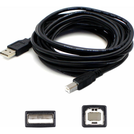 AddOn 5-Pack of 6ft USB 2.0 (A) Male to USB 2.0 (B) Male Black Extension Cables