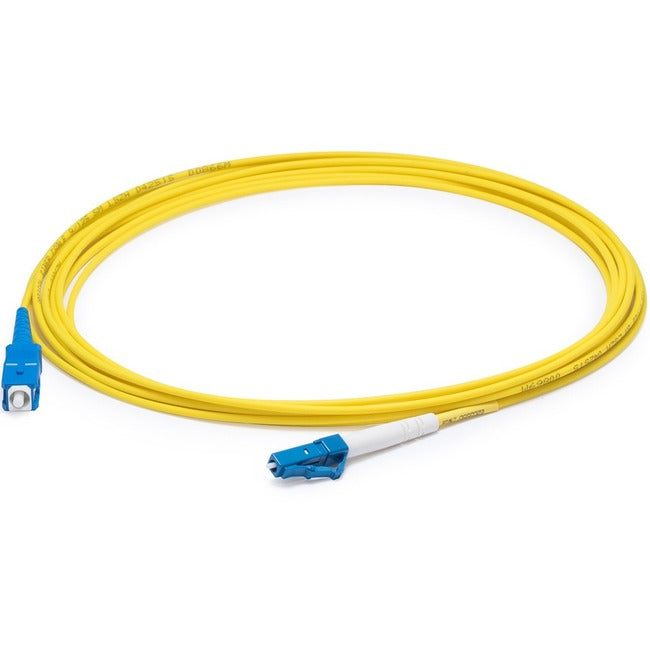 AddOn 10m LC (Male) to SC (Male) Yellow OS1 Simplex Fiber OFNR (Riser-Rated) Patch Cable