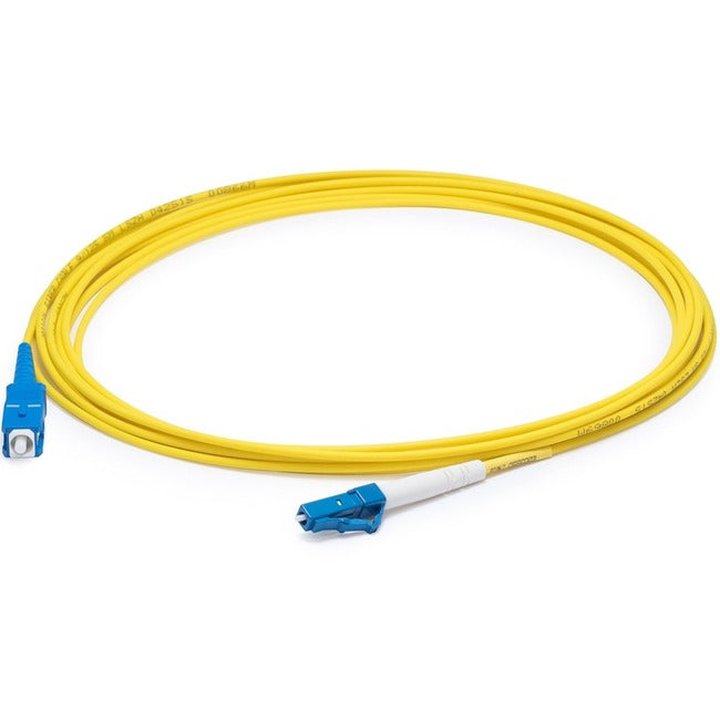 AddOn 2m LC (Male) to SC (Male) Yellow OS1 Simplex Fiber OFNR (Riser-Rated) Patch Cable