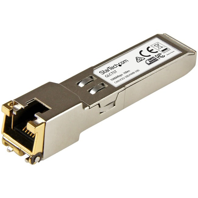 StarTech.com Cisco GLC-T Compatible SFP Module - 1000BASE-T Copper SFP Transceiver - Lifetime Warranty - 1 Gbps - Maximum Transfer Distance: 100 m (328 ft)