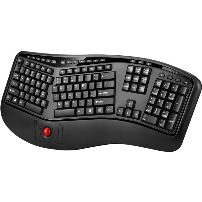 Adesso Tru-Form 3500 - 2.4 GHz Wireless Ergonomic Trackball Keyboard