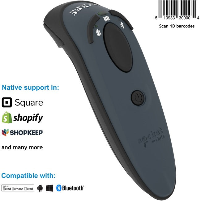 Socket Mobile DuraScan® D730, 1D Laser Barcode Scanner, Gray