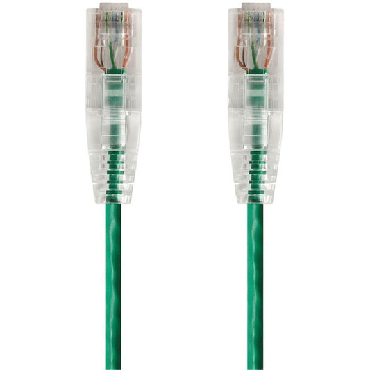 Monoprice SlimRun Cat6 28AWG UTP Ethernet Network Cable, 10ft Green