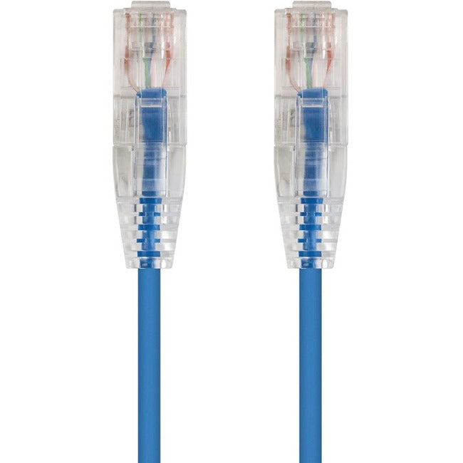 Monoprice SlimRun Cat6 28AWG UTP Ethernet Network Cable, 10ft Blue