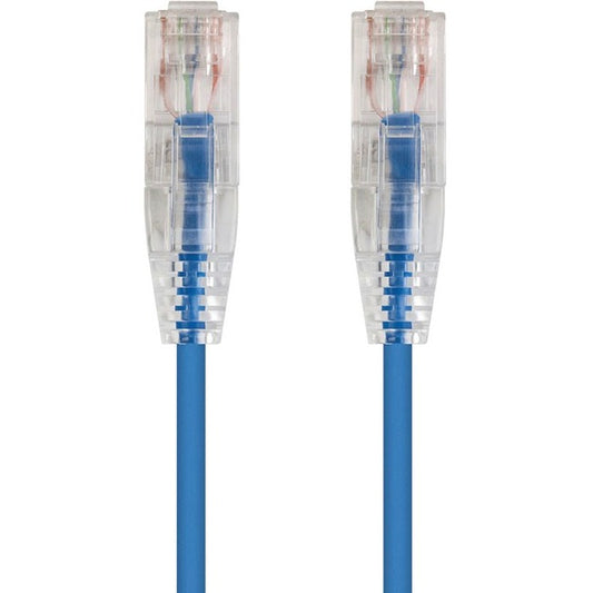 Monoprice SlimRun Cat6 28AWG UTP Ethernet Network Cable, 10ft Blue