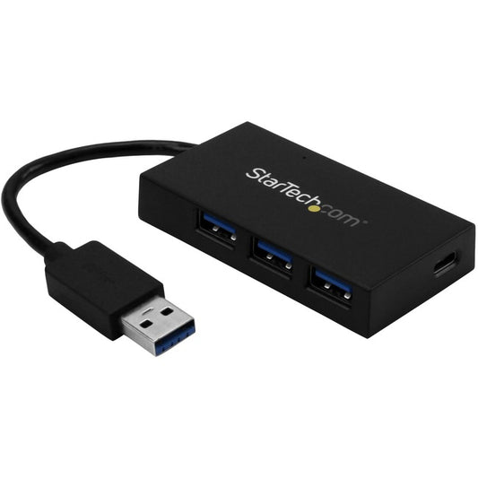 StarTech.com 4 Port USB Hub - USB 3.0 - USB A to 3x USB A and 1x USB C - Includes Power Adapter - USB Port Expander