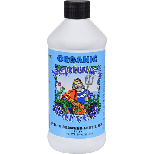 Neptune's Harvest Fish And Seaweed Fertilizer Blend - Blue Label - 18 Oz