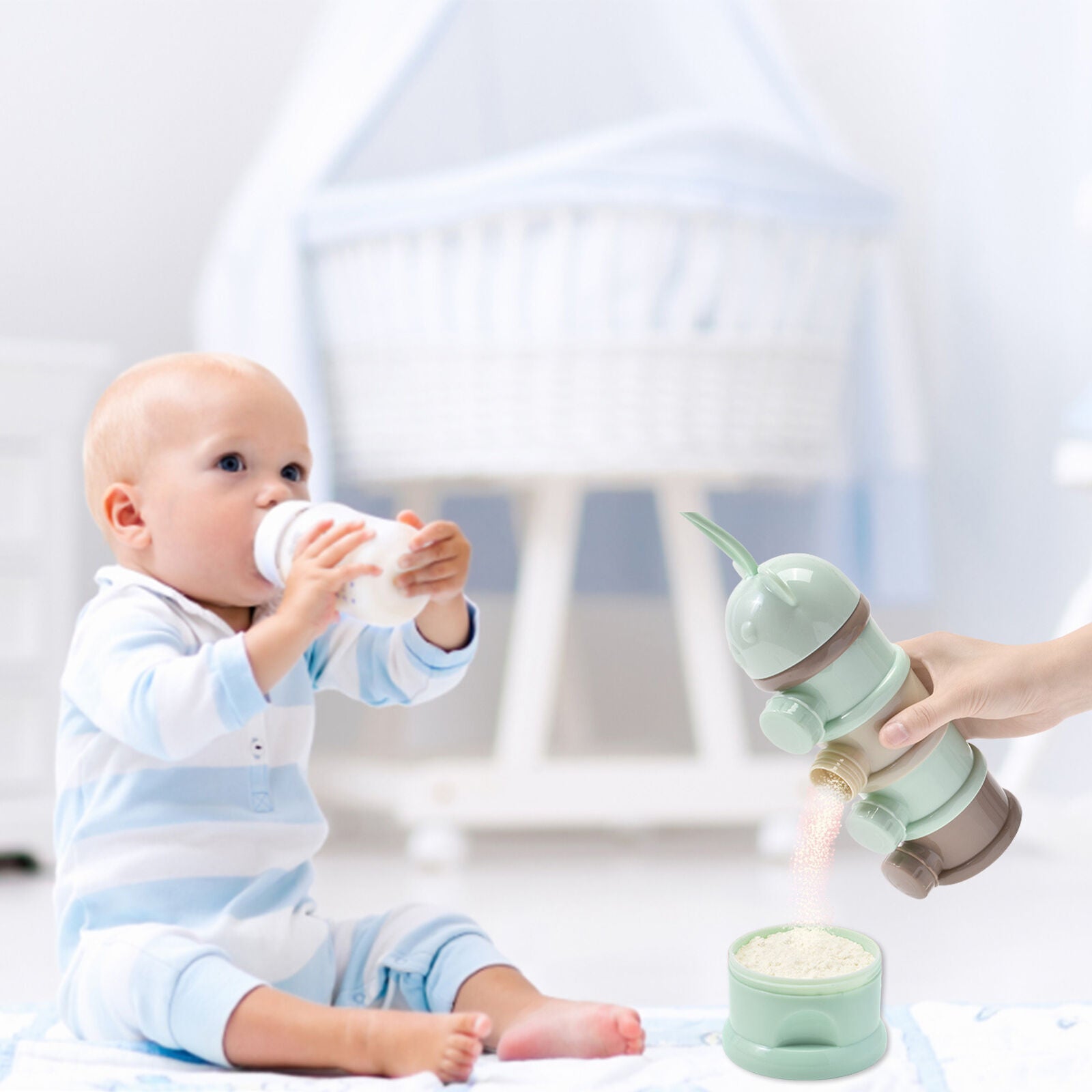 Introducing the "Formula4Fun" Portable Baby Milk Powder Formula Dispenser: Hassle-Free Feeding On-The-Go