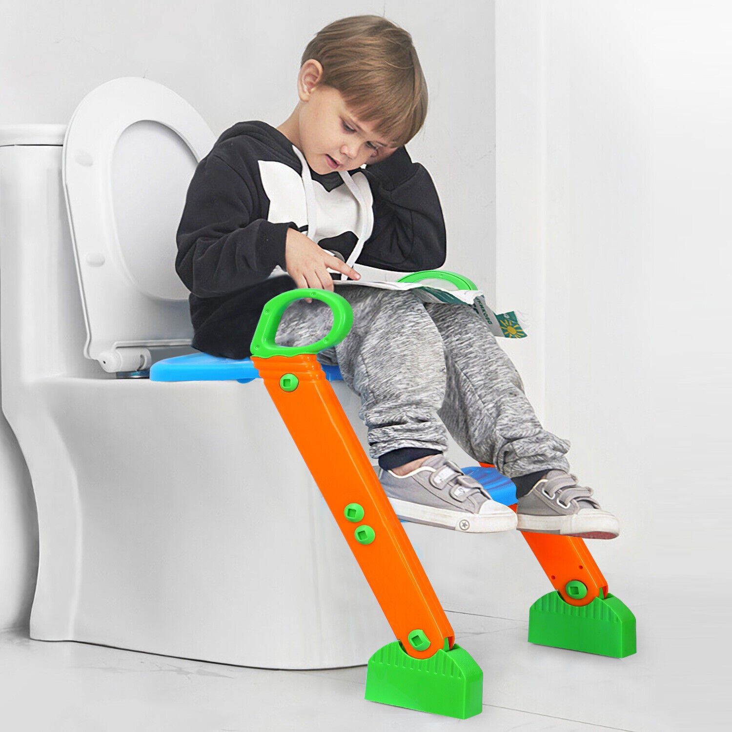 🚽👶 Kids Potty Training Seat with Step Stool Ladder - Child Toddler Toilet Chair for Easy Bathroom Transition! 🌟🚽