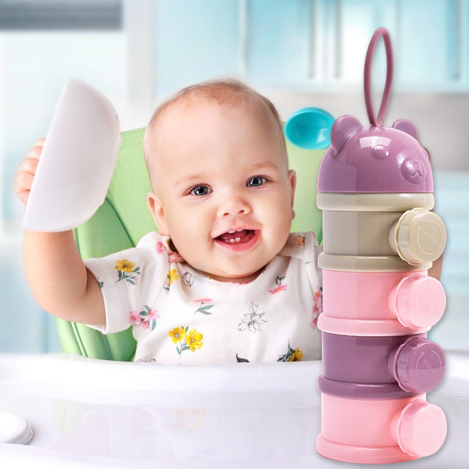 Introducing the "Formula4Fun" Portable Baby Milk Powder Formula Dispenser: Hassle-Free Feeding On-The-Go