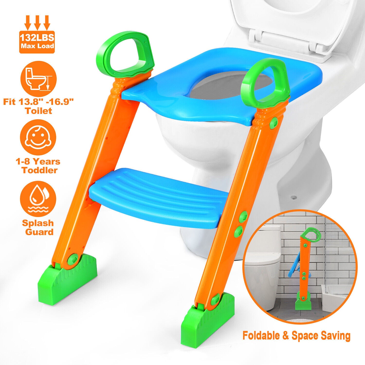 🚽👶 Kids Potty Training Seat with Step Stool Ladder - Child Toddler Toilet Chair for Easy Bathroom Transition! 🌟🚽